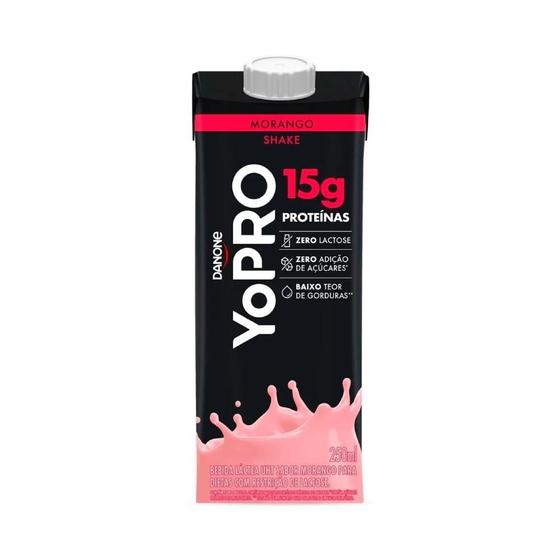 Imagem de YoPRO Bebida Láctea UHT Morango 15g de proteínas 250ml