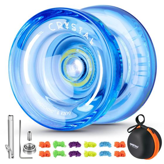 Imagem de Yoyo MAGICYOYO K2 Crystal Blue com 12 cordas e bolsa Yo Yo