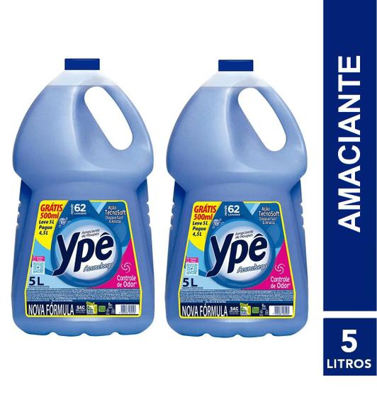 Imagem de Ypê Amaciante de Roupas Tradicional Aconchego 5L Kit 2 unid
