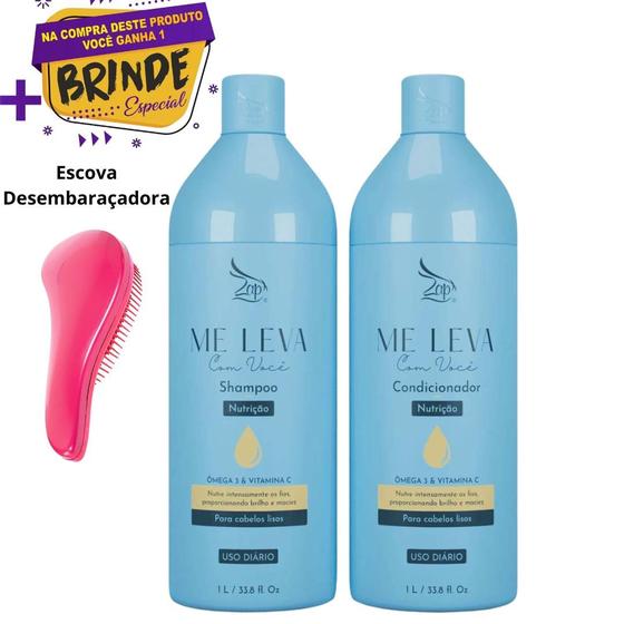 Imagem de Zap Kit Me leva Shampoo e Condicionador Ômega 3 e Vitamina C 1L