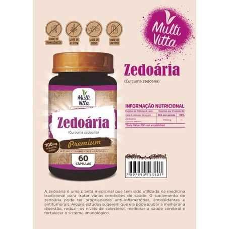 Imagem de Zedoária 700mg 60 Cápsulas - Multivitta