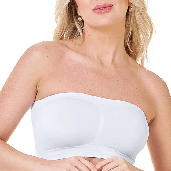 Imagem de Zee Rucci Top Faixa Com Bojo Removivel Sem Costura Zr0300-009 C000 Branco