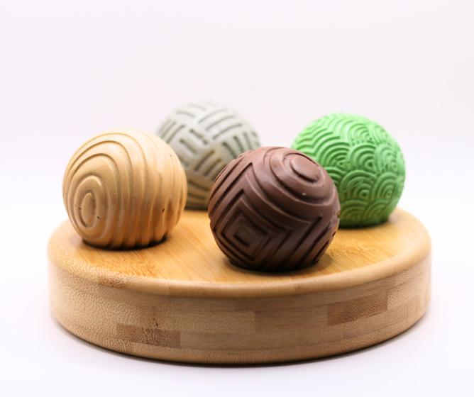 Imagem de Zen Garden Spheres Akka Naturals Cobozen com bandeja de bambu