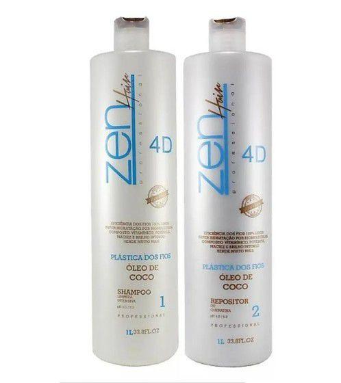Imagem de Zen Hair Plástica Dos Fios 4d Escova Progressiva 2x1000ml