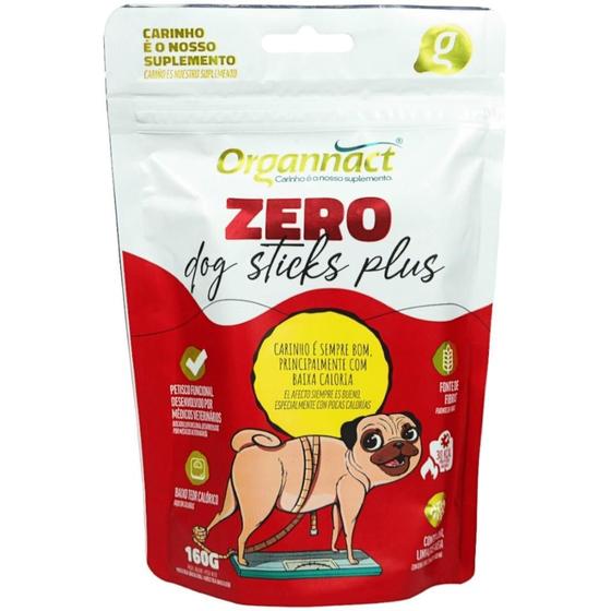 Imagem de Zero Dog Sticks Plus 160G Organnact Suplemento Cães Obesos