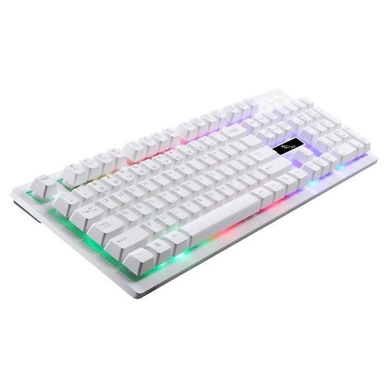 Imagem de ZGB G20 104 Chaves USB Wired Mecânico RGB Retroiluminação Teclado teclado (branco)