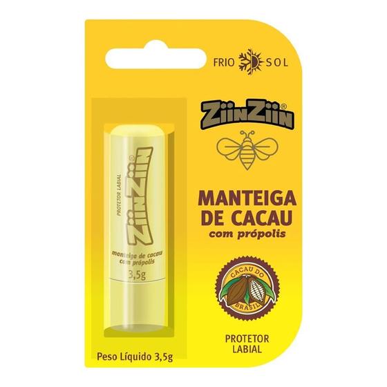 Imagem de Ziinziin protetor labial manteiga de cacau e própolis com 3,5g