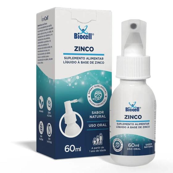 Imagem de Zinco Biocell - Suplemento Alimentar Líquido Sublingual