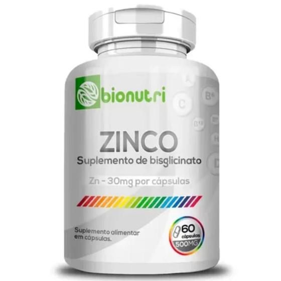 Imagem de Zinco Quelato 60 Cápsulas 500mg - Bionutri