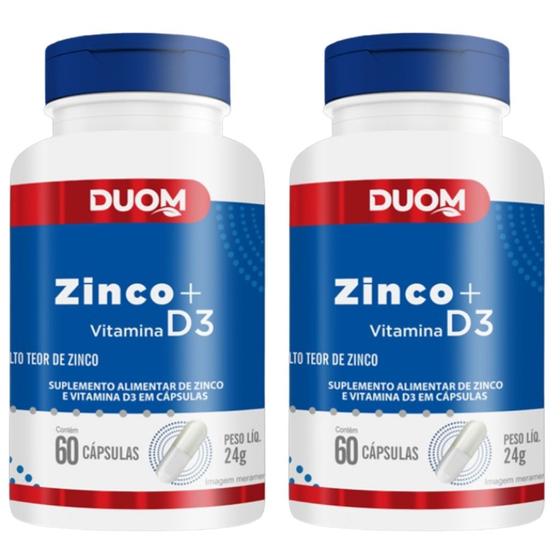 Imagem de Zinco + Vitamina D3 60cps Duom  Kit 2 Frascos