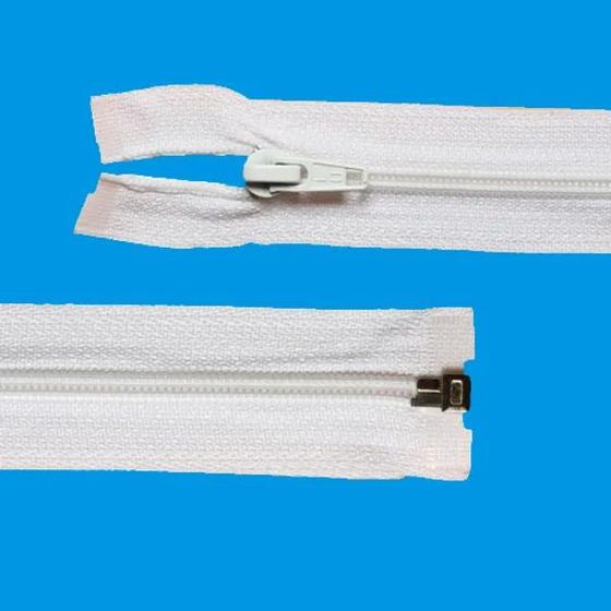 Imagem de Ziper Nylon Destacável 55cm 20 Uni Cursor Branco Nybc