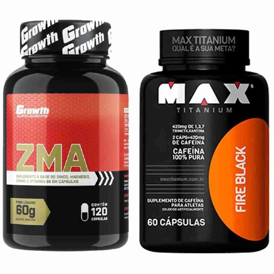 Zma 120 Caps Growth + Fire Black 60 Caps Max Titanium Growth