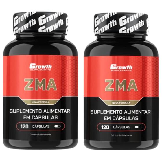 Imagem de ZMA 120 Cápsulas Growth Supplements Kit 2 Potes