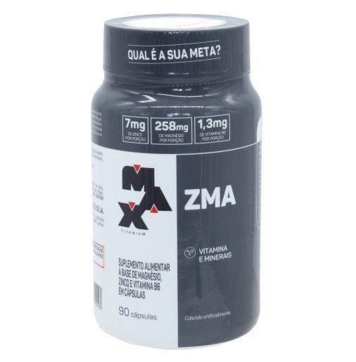 Imagem de Zma Vitamina B6 Minerais Zinco Magnesio Max Titanium 90 Caps