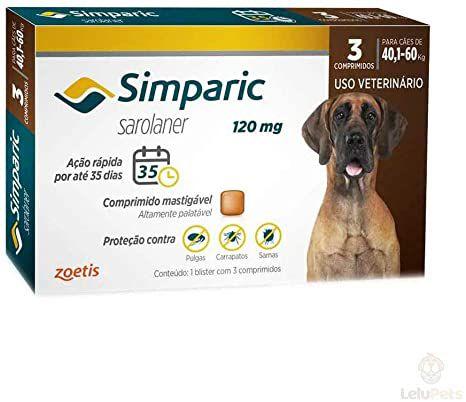 Imagem de Zoetis Simparic (40,1 a 60 kg) c/3 de 120 mg