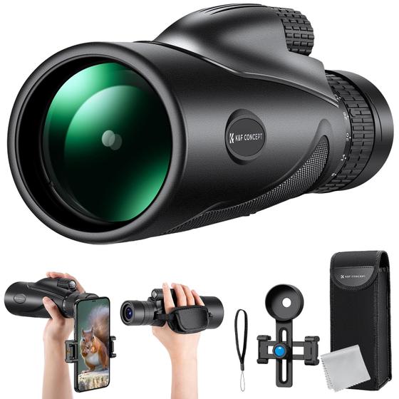 Imagem de Zoom monocular K&F Concept 8-32X50 com adaptador de telefone