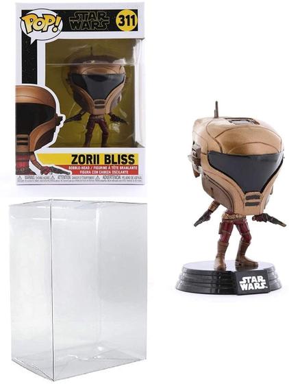 Imagem de Zorii Bliss com Blasters 311 Filmes Pop A Ascensão da Figura de Vinil Skywalker (inclui caso de protetor de caixa pop compatível)