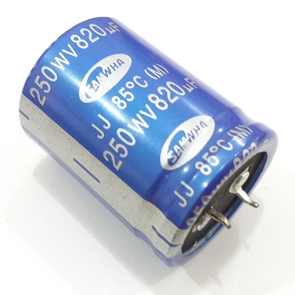 Imagem de 01 Capacitor Eletrolítico 820uf 250v Snap In 85 Samwha