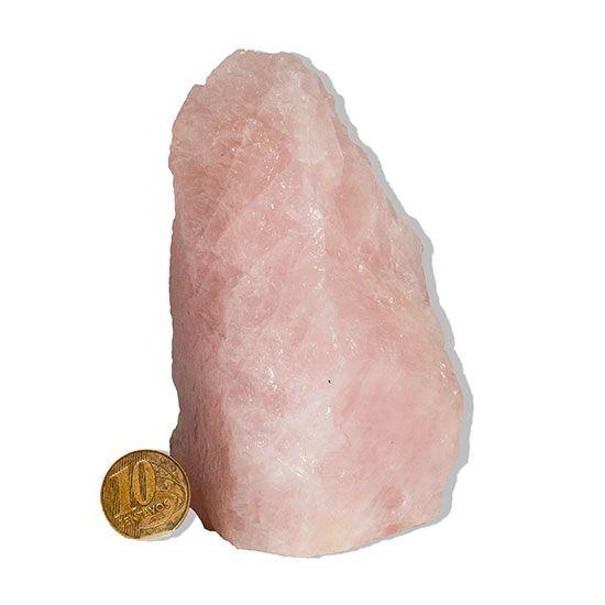 Imagem de 01 Cristal Rosa Pedra Pé Serrado 400 a 500g 10 a 15cm Tipo B