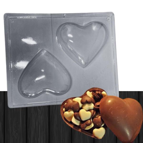 Imagem de 01 Forma Coração Chocolate Páscoa Acetato Com Silicone 400G