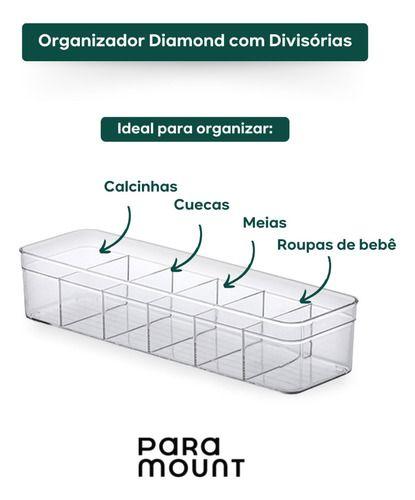 Imagem de 01 Organizador Diamond Divisória Colmeia Rígida Gaveta