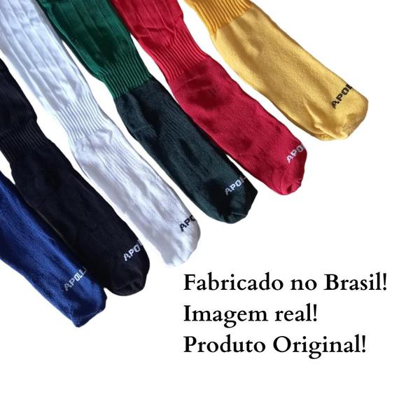 Imagem de 01 Par Meião Futebol Masculino Cano Longo Atoalhado Algodão Oferta ENVIO IMEDIATO