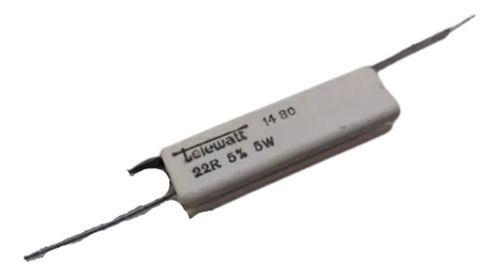 Imagem de 01 Resistor De Fio Telewatt 22r 5% 5w Novo