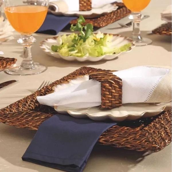 Imagem de 01 Sousplat Rattan Quadrado 33cm Cozinha Mesa Decoração - MUNDIART