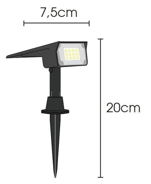 Imagem de 01 Spot Solar Multicor 50Lumens Verde Vermelho ul Ecoforce