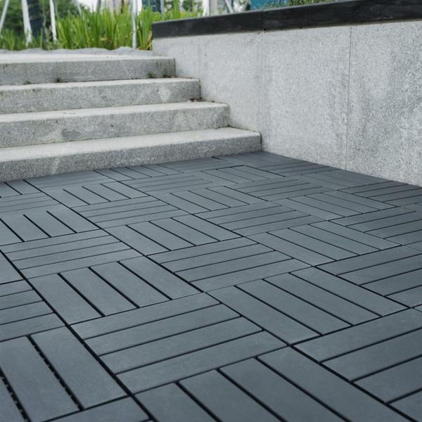 Imagem de 01 (UMA) UNIDADE DECK MODULAR TEXTURA AMADEIRADA 30cmx30cmx1,5cm DECORAÇÃO VARANDA JARDIM PISCINAS