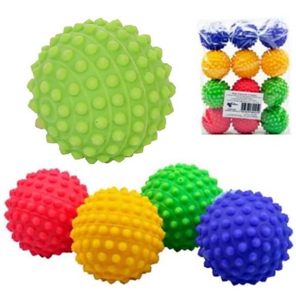 Imagem de 02 Bolinha Anti-stress Bola Cravo Fisioterapia Pets Cores