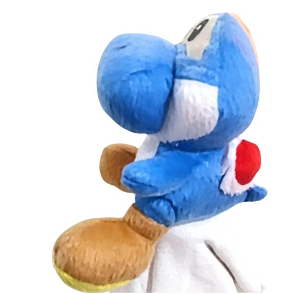 Imagem de 02 Brinquedos Pelucia Yoshi Azul e Verde 30cm Turma do Mario Antialérgico Bordado