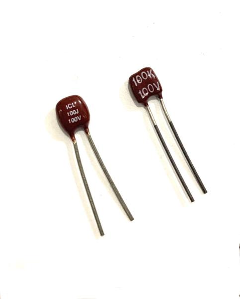 Imagem de 02 Capacitor Mica Prata 100pf / 100V 5%