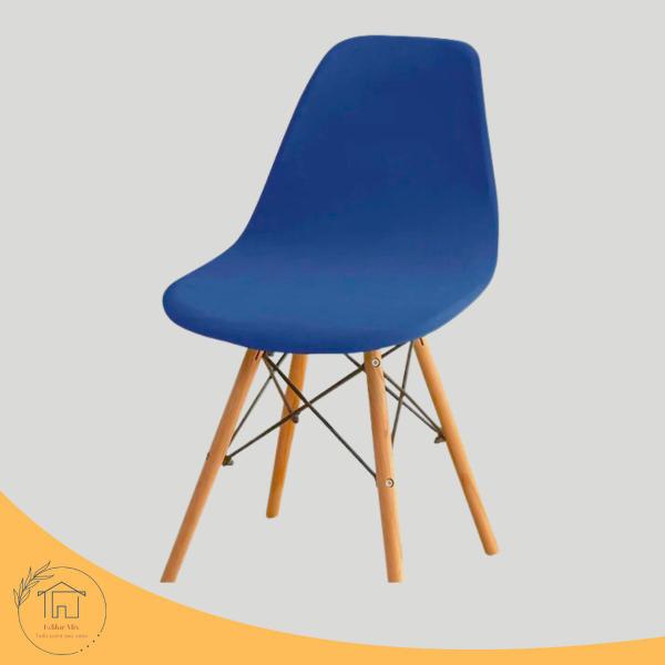 Imagem de 02 Capas De Cadeira Charles Eiffel Nordic Eames Luxo Sala Quarto Malha Gel Premium Moderna