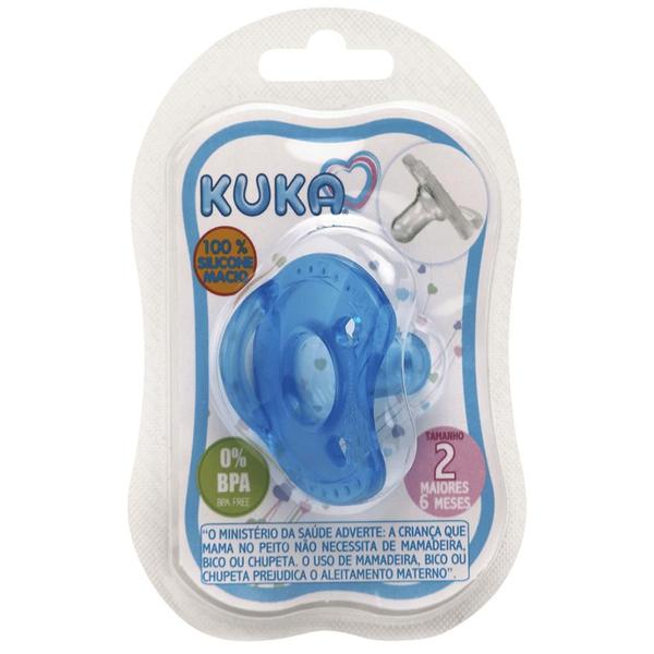 Imagem de 02 Chupeta De Silicone Nº 2 Ortodôntica E Calmante Azul - Kuka