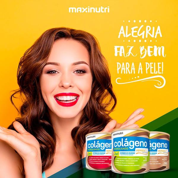 Imagem de 02 Colágeno Hidrolisado Verisol Lata 250g Natural Maxinutri