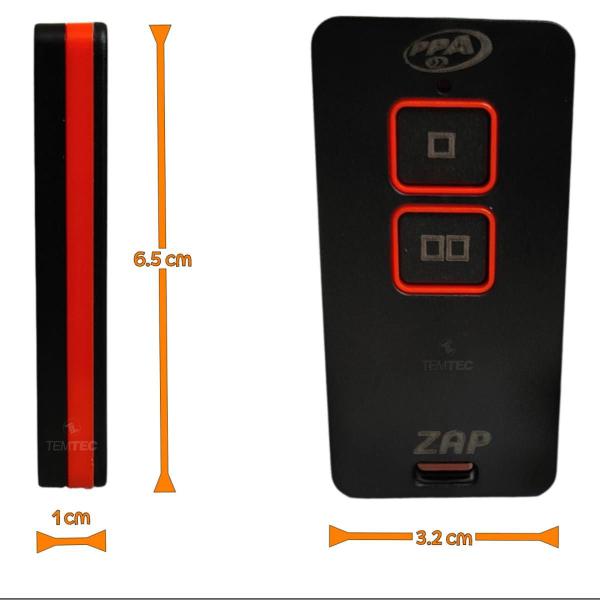 Imagem de 02 CONTROLE REMOTO PORTÃO ALARME 433,92MHz ZAP PPA LARANJA