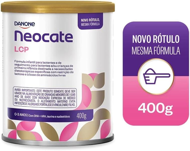Imagem de 02  latas de Neocate 400g - Formula infantil 0-3 anos  - Danone