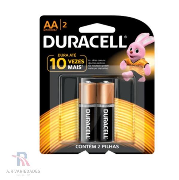 Imagem de 02 Pilhas Duracell Duralock Alcalina Aa Embalagem C/2 Unids