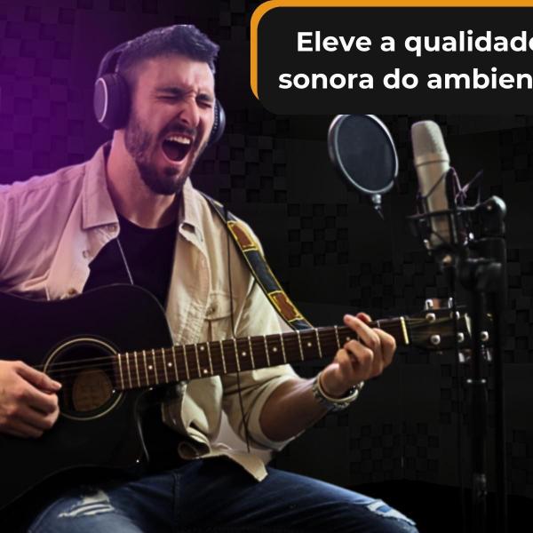 Imagem de 02 Placas De Espuma Acústica P Ensaios Gravações E Decoração