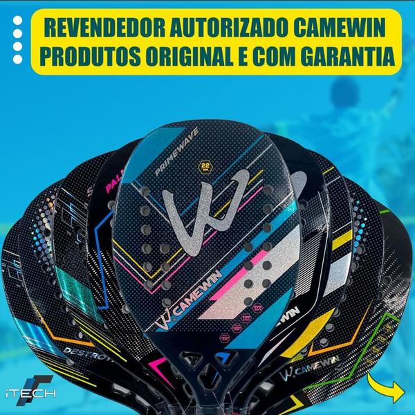 Imagem de 02 Raquetes Beach Tennis Carbono 3K Profissional + 06 Bolas