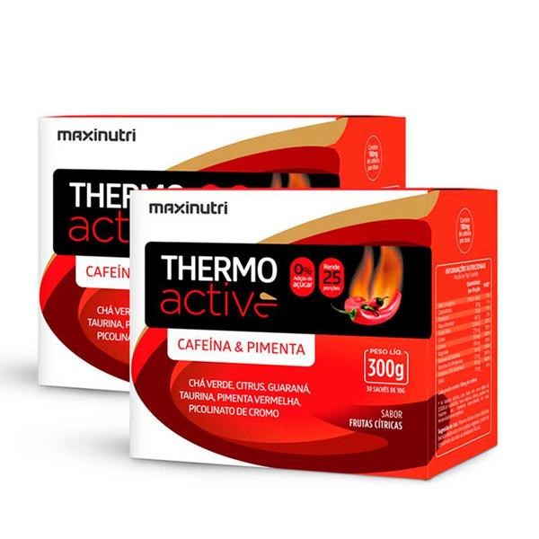 Imagem de 02 Termogênico Thermo Active Sachê Frutas Cítricas Maxinutri