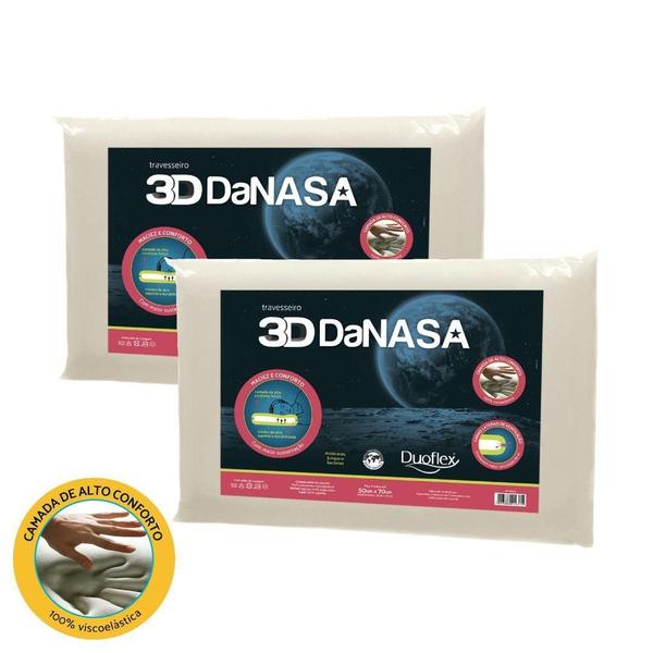02 Travesseiros Da Nasa 3D Confortáveis E Antialérgicos - Travesseiro Da Nasa Douflex Imagem de 02 Travesseiros Da Nasa 3D Confortáveis E Antialérgicos