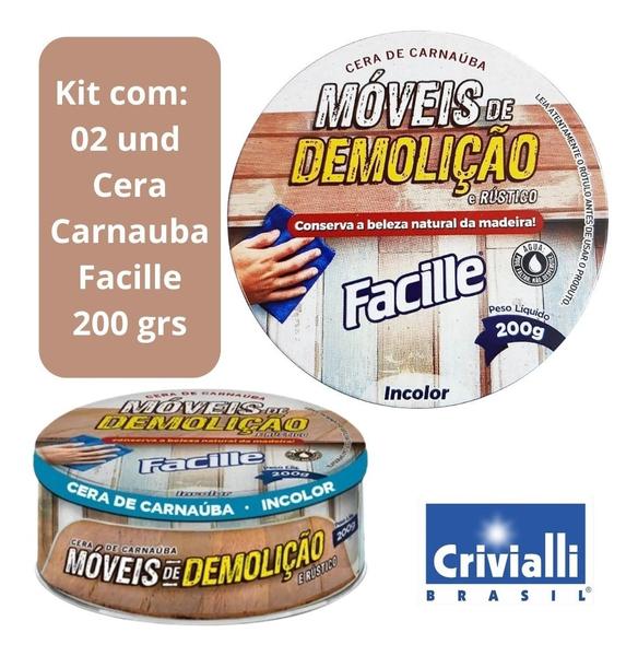 Imagem de 02 Und Cera Carnauba Lustra Moveis Demoliçao 200g Incolor