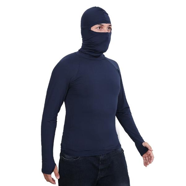 Imagem de 03 Camisas Segunda Pele Masculina Touca Ninja Termica Pesca