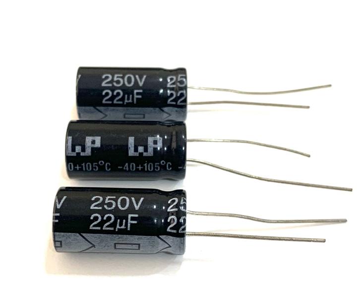 Imagem de 03 Capacitor Eletrolítico 22uf 250v 105º Original WP