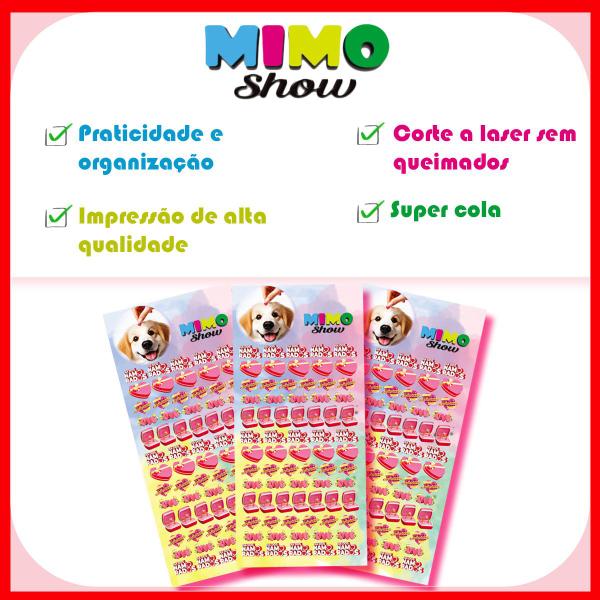 Imagem de 03 Cartelas Adesivos Sticker Pet Dia dos Namorados Cão Gato