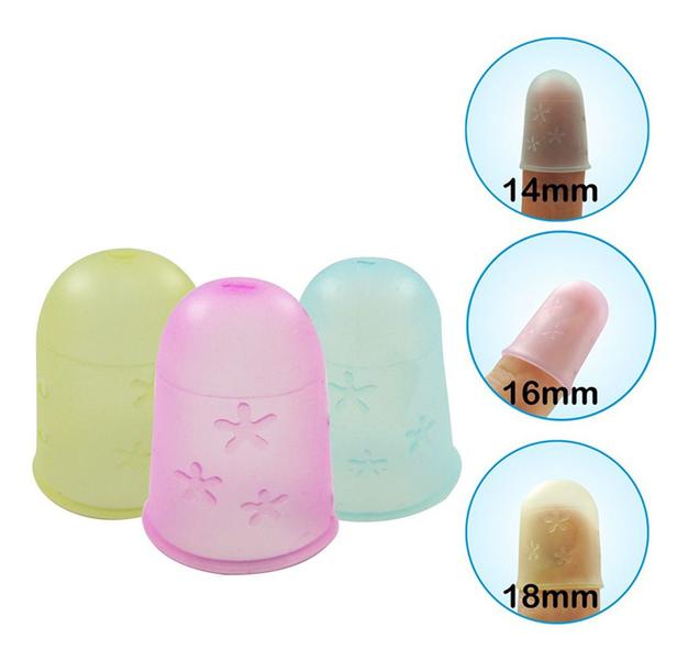 Imagem de 03 Dedal Silicone 14mm 16mm 18mm Costura Bordados Patchwork.