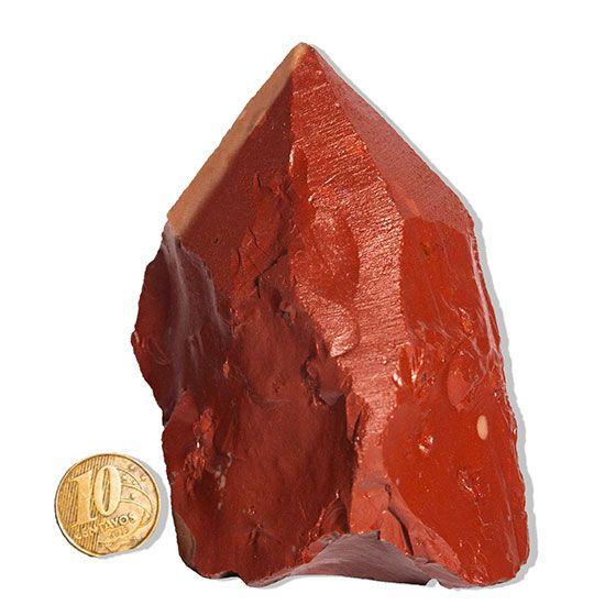 Imagem de 03 Jaspe Vermelho Pé e Bico Serrado 0,5 a 1Kg Média 10cm