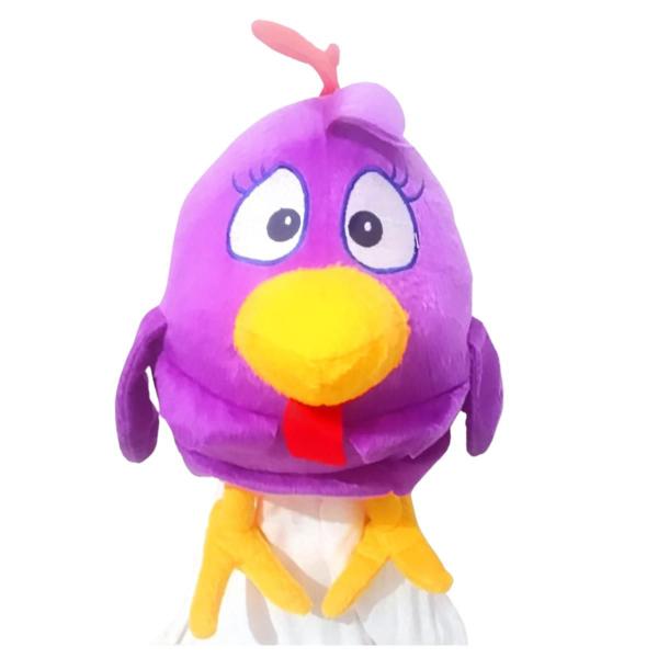 Imagem de 03 Pelúcias Galinha Pintadinha Azul Lilas e Rosa 28cm